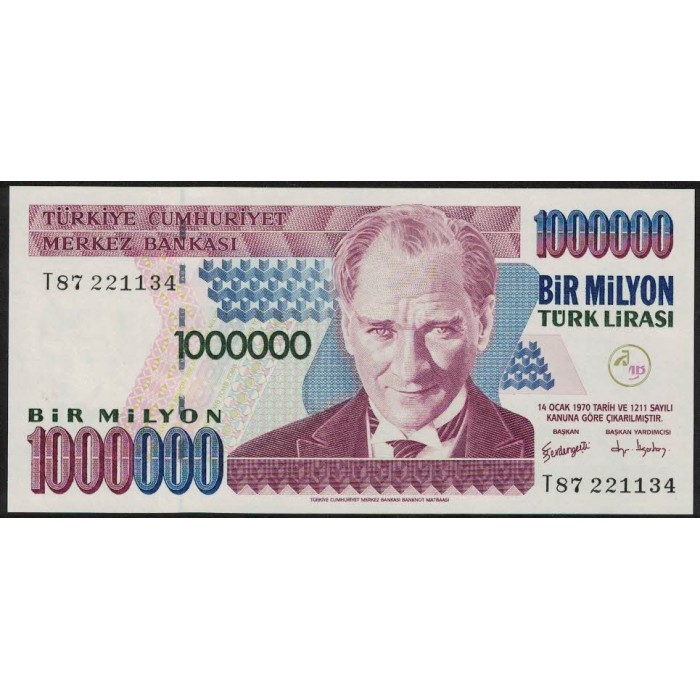 Turquia P213 1.000.000 Liras 1970 UNC