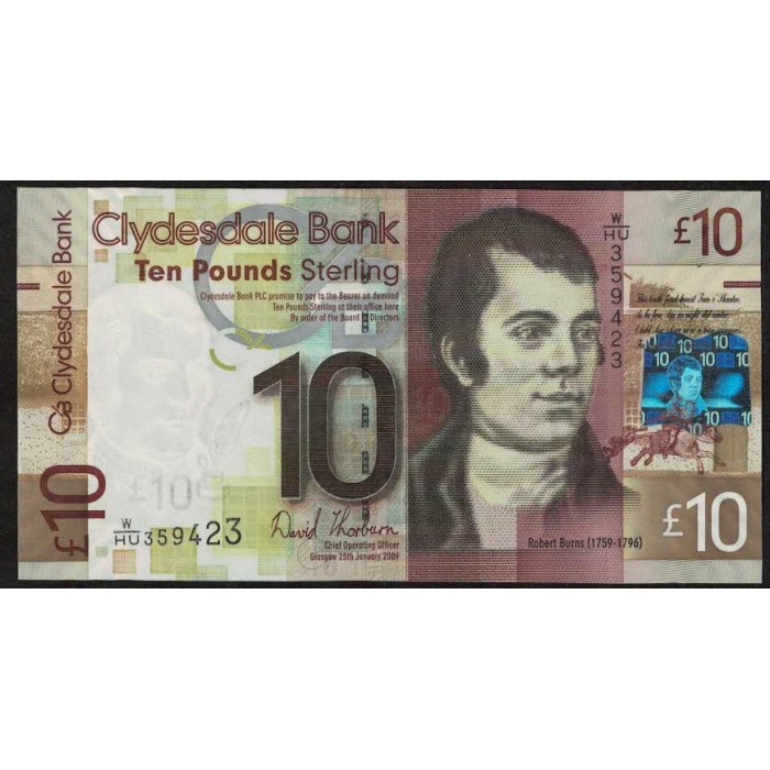 Reino Unido Clydesdale Bank 10 Libras 2009