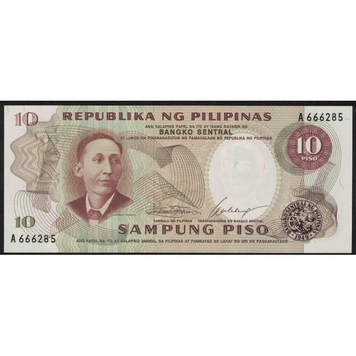 Filipinas P145a 20 Piso 1969 UNC