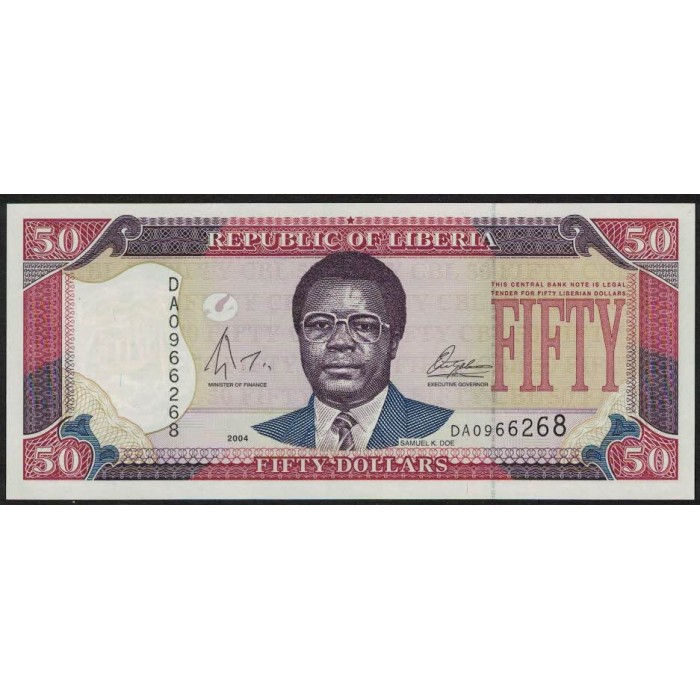 Liberia P29b 50 Dolares 2004 UNC