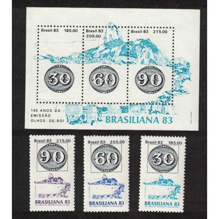 Brasil Yv-1615/1617 + Block 54 Mint