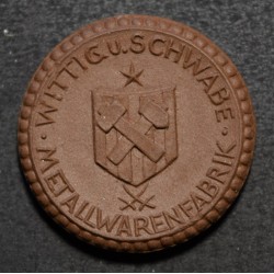 Alemania Notgeld 50 Pfenning de Ceramica UNC