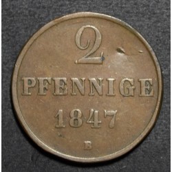 Alemania Hannover 2 Pfenning 1847 KM202.1