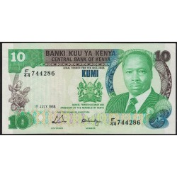 Kenia P20g 10 Shillings 1988 UNC