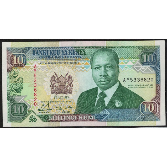 Kenia P24e 10 Shillings 1993 UNC