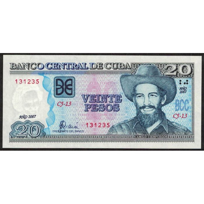 Cuba P122d 20 Pesos 2007 UNC