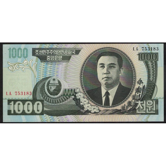 Corea del Norte P45b 1000 Won 2006 UNC