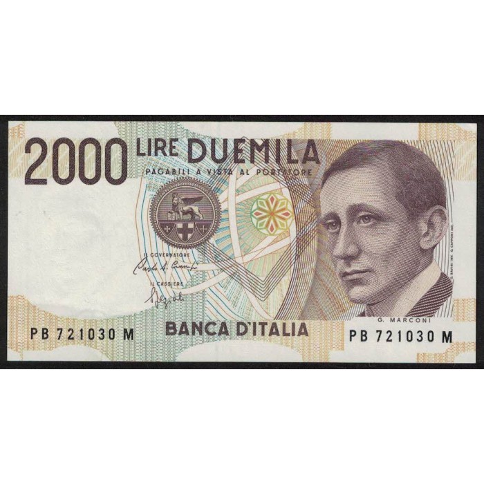 Italia P115 2000 Liras 1990 UNC