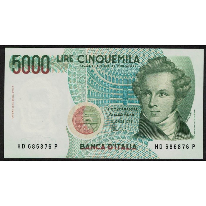 Italia P111c 5000 Liras 1985 UNC