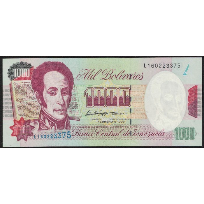 Venezuela P76c 1000 Bolivares 1998 UNC