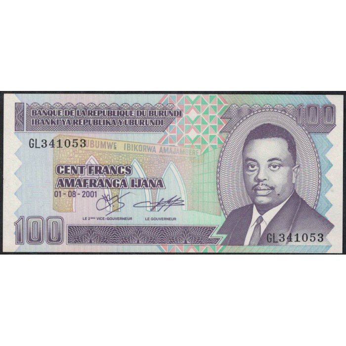 Burundi P37c 100 Francos 2001 UNC
