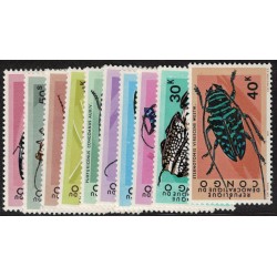 Republica Democratica de Congo Yv-753/762 Insectos Mint