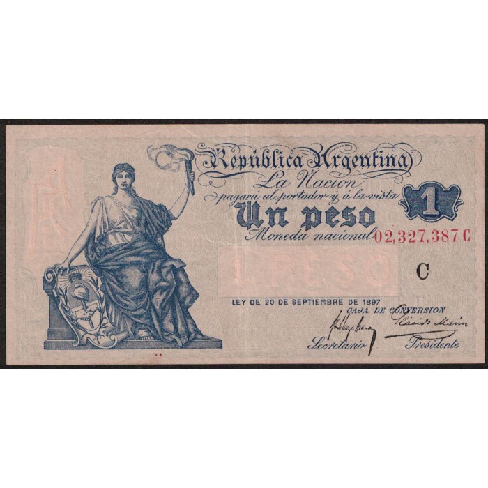 B1550 1 Peso Caja de Conversion C 1921