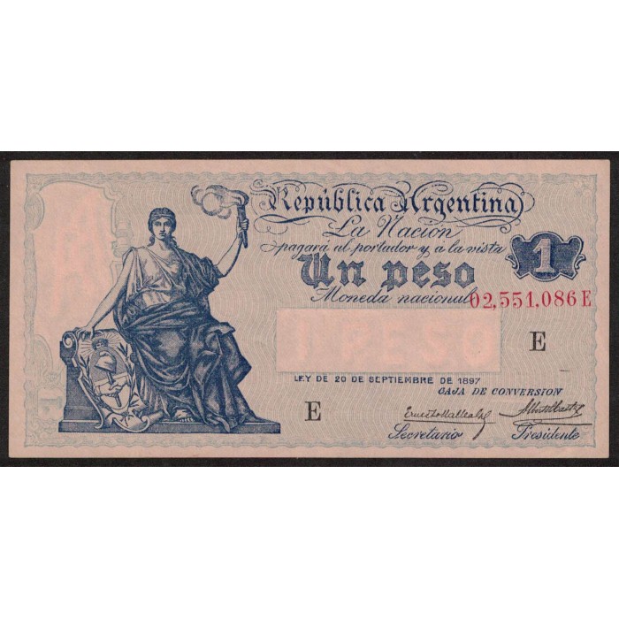 B1561 1 Peso Caja de Conversion E 1930 UNC