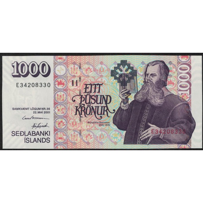 Islandia P59 1000 Kronur 2001 UNC