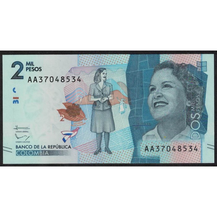 Colombia 2000 Pesos 2015 UNC