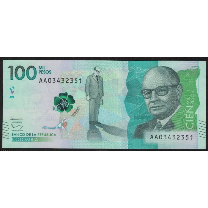 Colombia 100.000 Pesos 2014 UNC