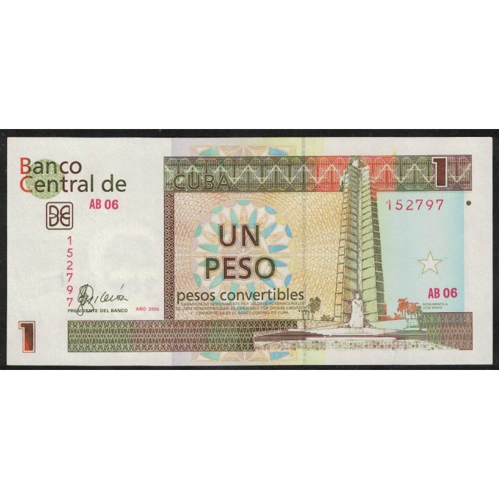 Cuba Pick FX46 1 Peso 2006 UNC
