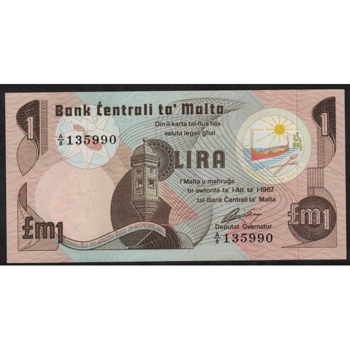 Malta P34 1 Lira 1967 UNC