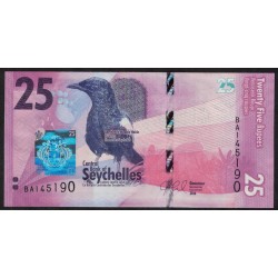 Seychelles 25 Rupias 2016 UNC