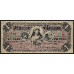 Vale Provincia de Santa Fe Colonia Ocampo 1 Peso A 1888