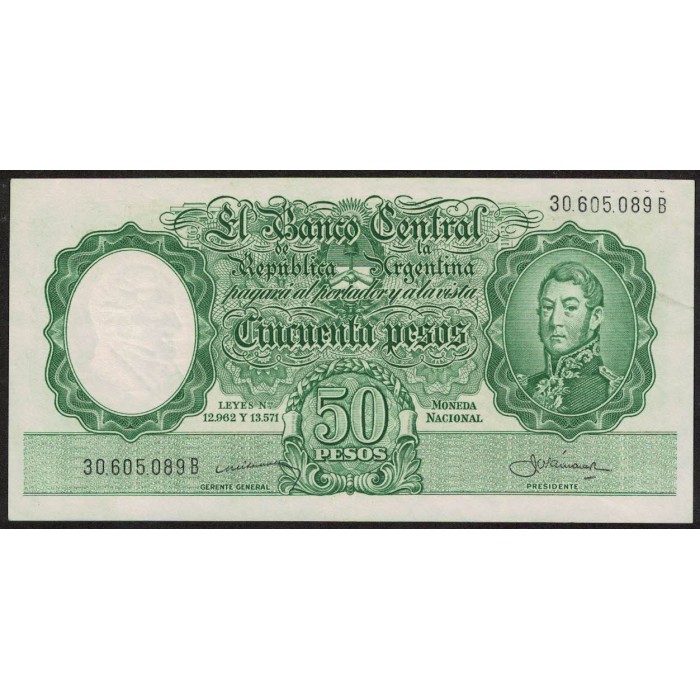 B1996 50 Pesos Leyes 12.962 y 13.571 B 1959