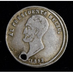 Bolivia Medalla Monetaria 1852 Plata