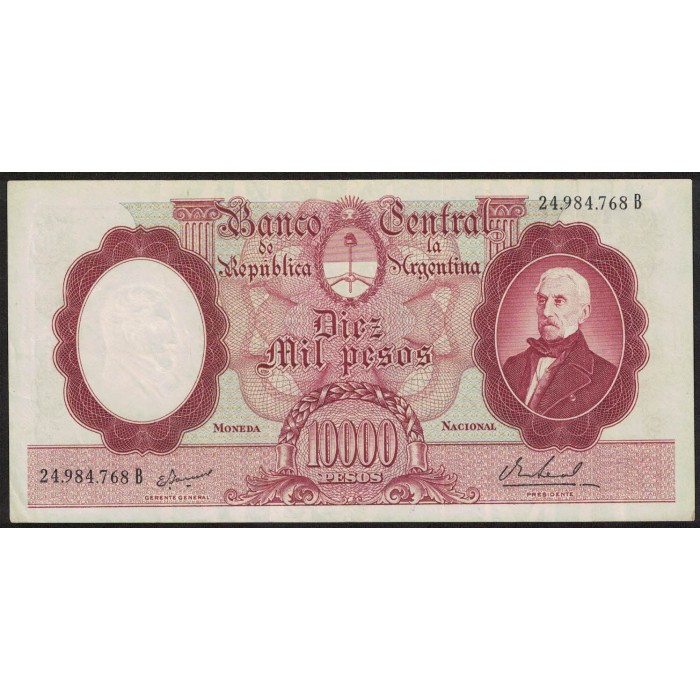 B2195 10000 Pesos Moneda Nacional B 1967