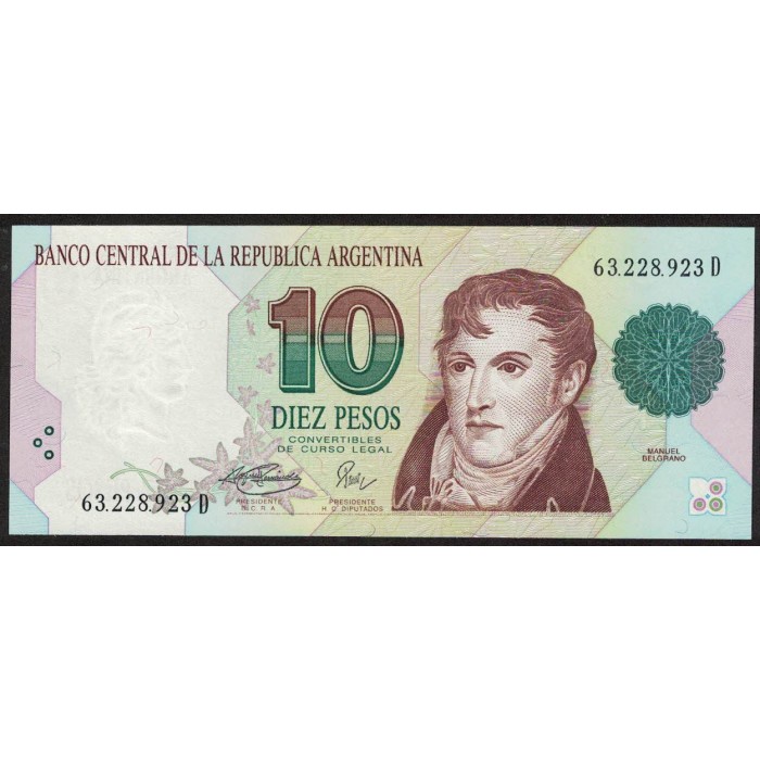 B3046 10 Pesos Convertibles D 1996 UNC