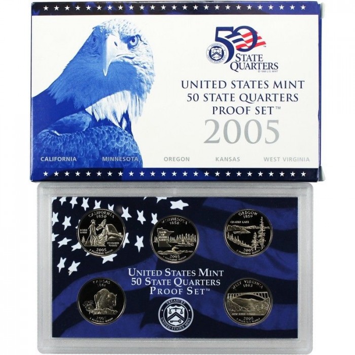 Estados Unidos 2005-S 50 State Quarters Proof Set UNC