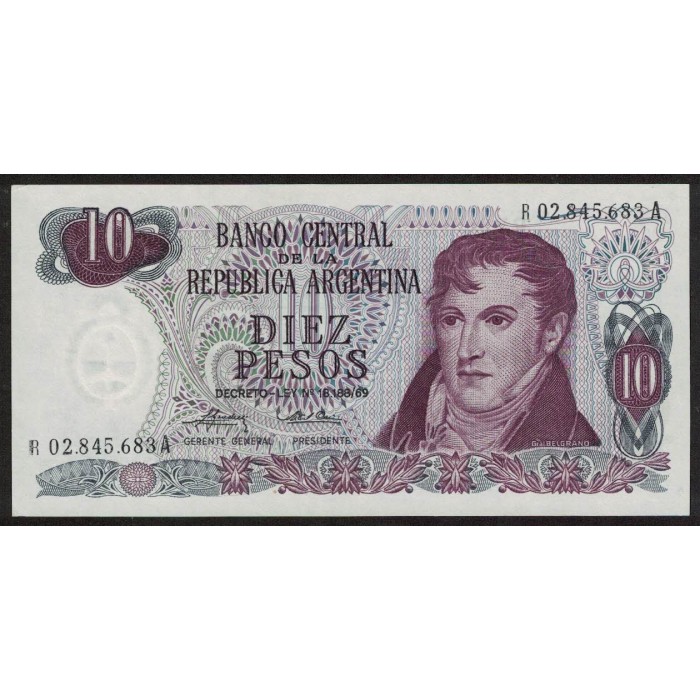 B2358 REPOSICION 10 Pesos 197/76 F1 UNC