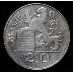 Belgica 20 Francos 1953 KM140.1