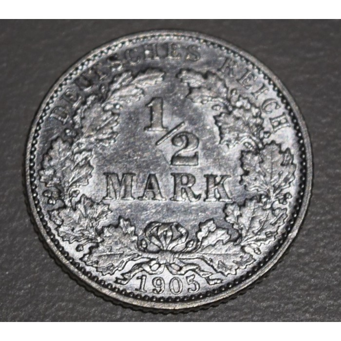 Alemania Reich 1/2 Marco 1905J