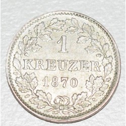 Bavaria Alemania 1 Kreuzer 1870