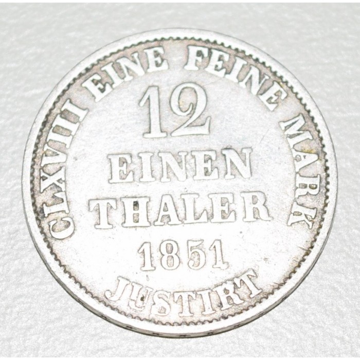 Hannover Alemania 1/12 Thaler 1851B