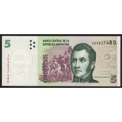 B3318 5 Pesos D 2005 UNC