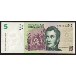 B3330 5 Pesos G 2012 UNC