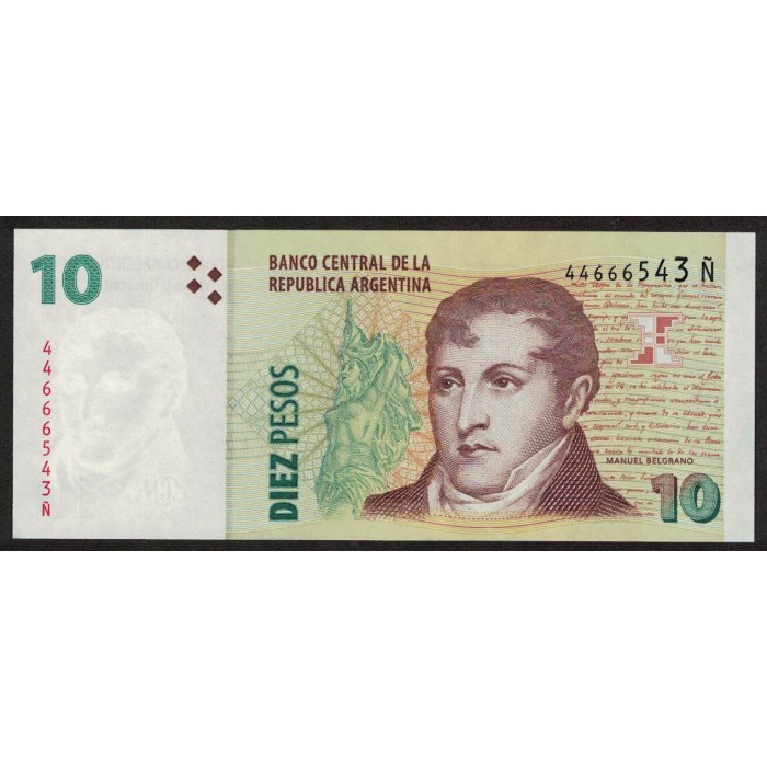 B3442 10 Pesos Ñ 2014 UNC