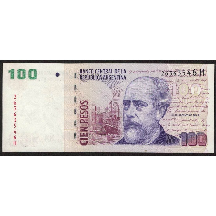 B3724 100 Pesos H 2007 EXC+