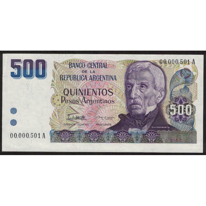 B2626 500 Pesos A 1984 Numeracion Baja UNC