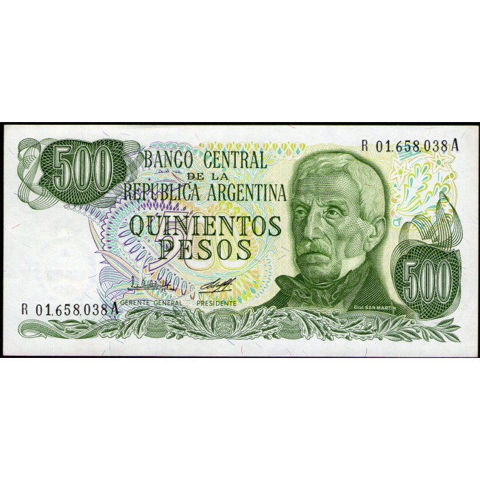 B2431a REPOSICION 500 Pesos 1979/81 F1 UNC