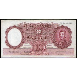 B2049 100 Pesos Leyes 12.962 y 13.571 B 1957 MB+
