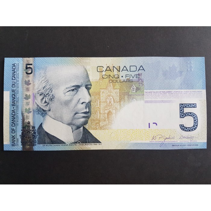 P101Aa 5 Dolares 2006 Canada UNC