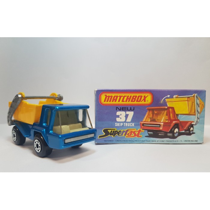 Matchbox 1978 N°37 Skip Truck Color Azul Raro