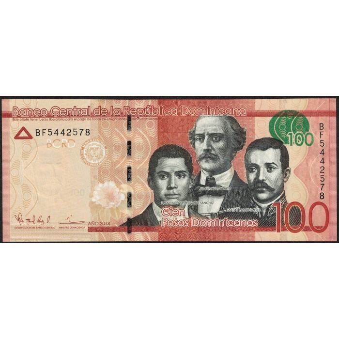 Republica Dominicana P190a 100 Pesos UNC