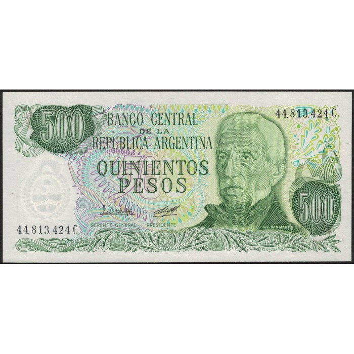 B2428b 500 Pesos Ley 18.188 C 1979 UNC