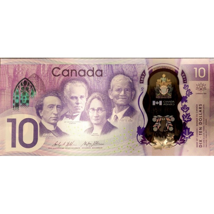 Canada 10 Dollars 2017 Polimero UNC