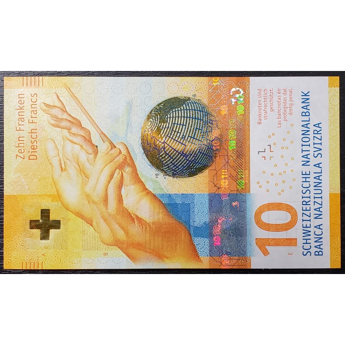 Suiza Billete Hibrido 10 Francos 2016 Realidad Aumentada UNC