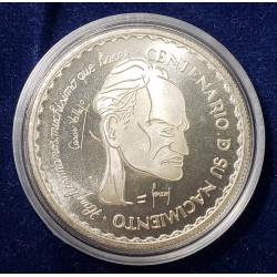 Peru Moneda de Plata 20 nuevos Soles Año 1992 "Cesar Vallejo" Onza UNC