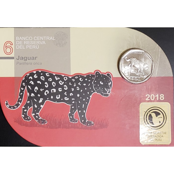 Peru Blister 1 Sol 2018 "Jaguar" UNC